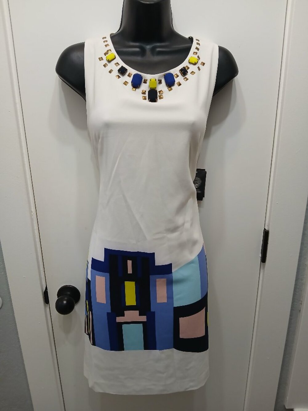 Vince Camuto Beaded Geo Dress